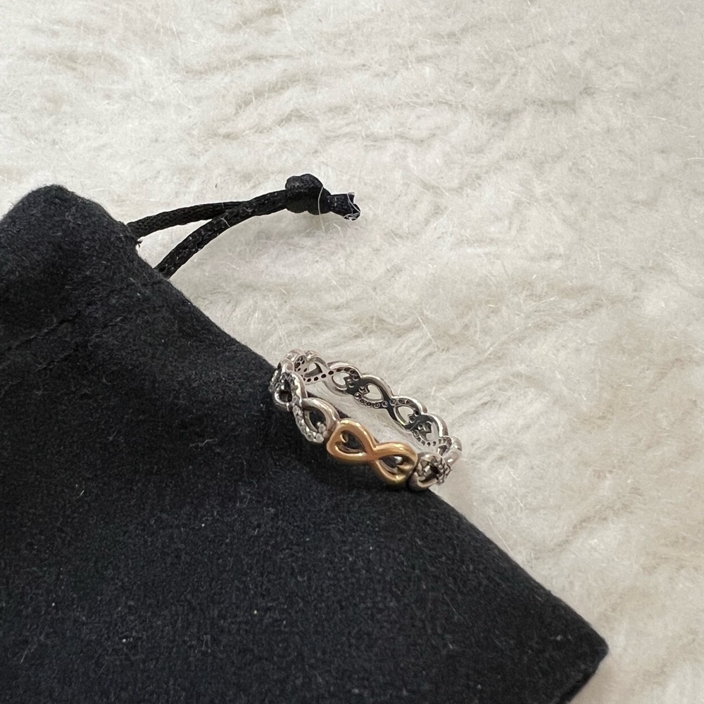 2-tone Pandora infinity Ring